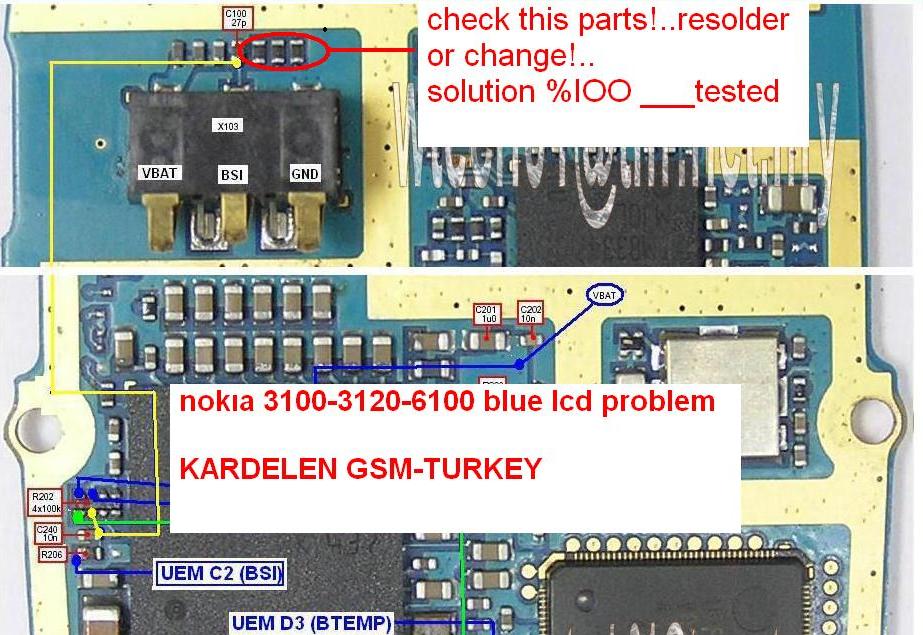 NOKIA 3100 schematics and diagrames